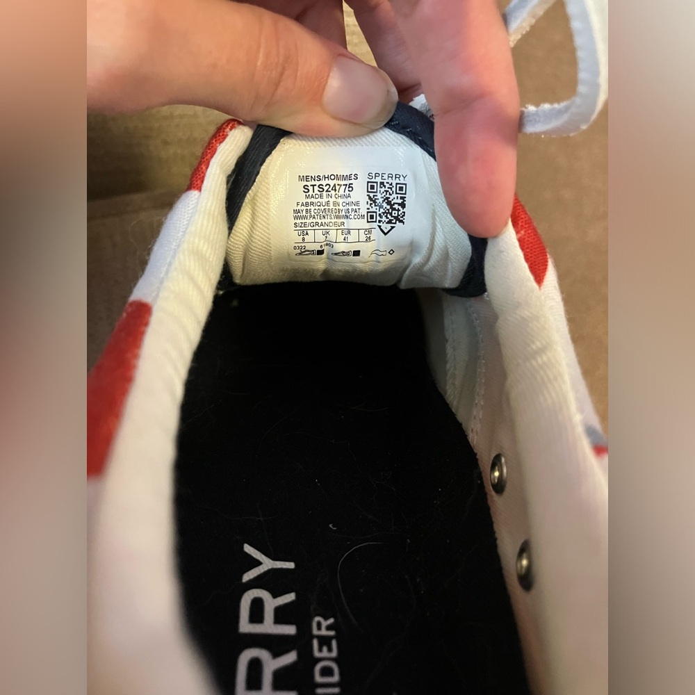 Sperry patriotic red white and blue top sider - Picture 6 of 9
